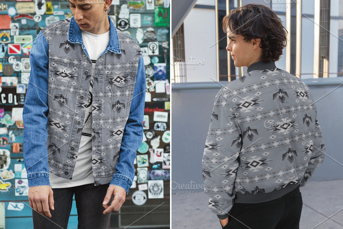 Monochrome Western Aztec Tribal, a Pattern Graphic by PPEthnicDecorPattern (Photo 7 of 10)