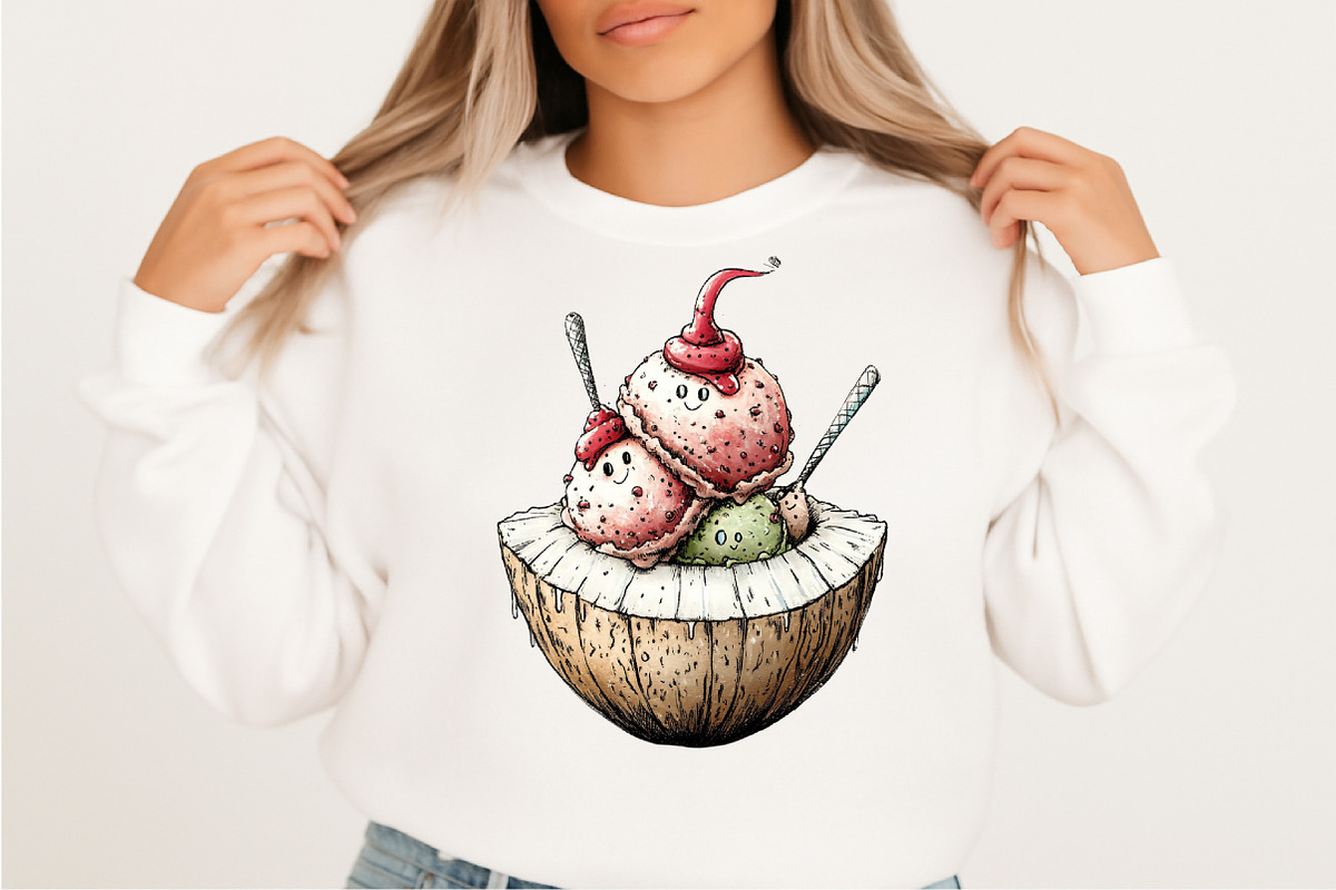 Whimsical Summer Ice Cream Clipart B, an Illustration by SVGArt (Photo 6 of 9)