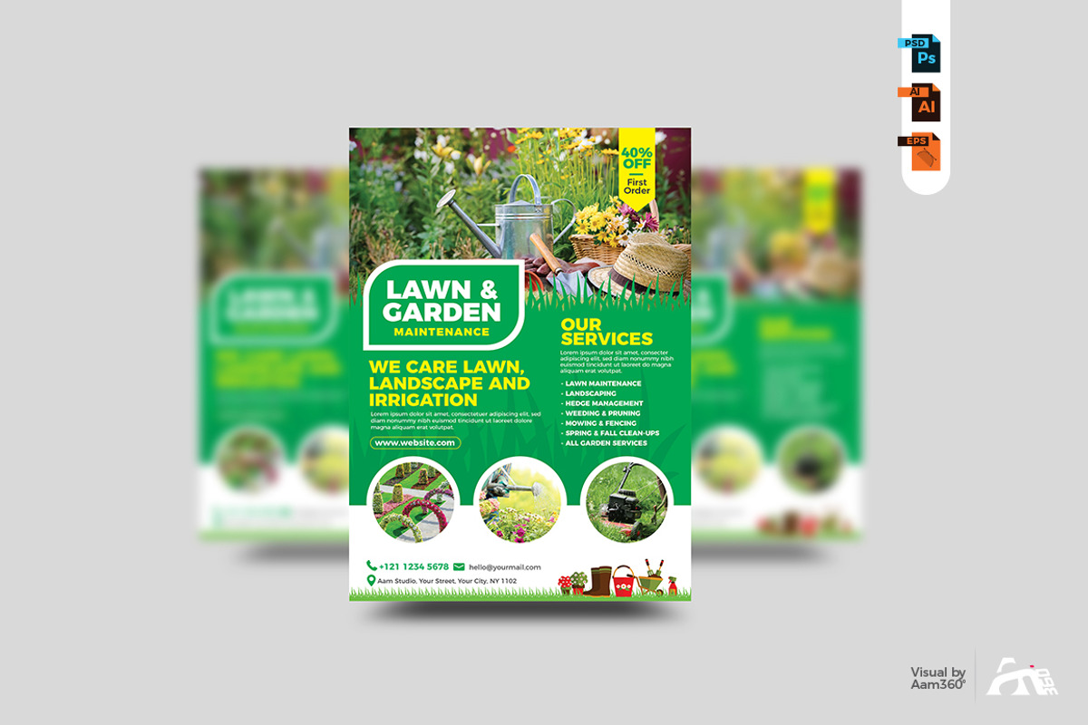 Lawn and Garden Care Flyer Template, a Flyer Template by Aam360 (Photo 3 of 5)