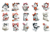Whimsical Coquette Ghost Clipart, a Seasonal Illustration by Nicolle's Colorful Art (Thumbnail 5 of 6)