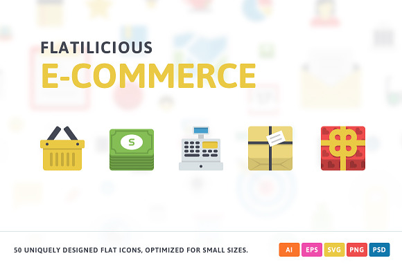 Ecommerce Flat Icons preview 3