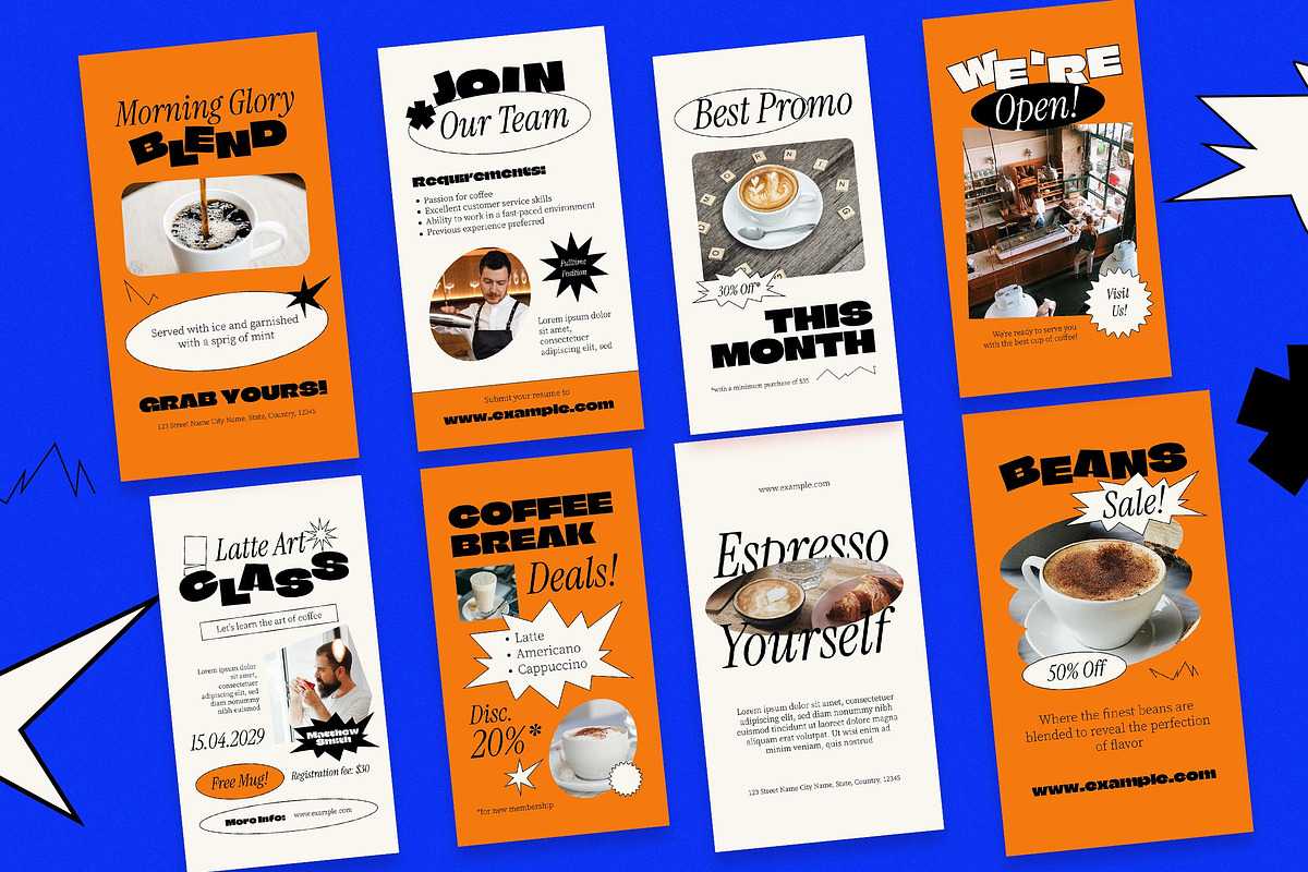 Anti Design Coffee Shop Instagram, a Social Media Template by Aiyari Graphic (Photo 4 of 5)