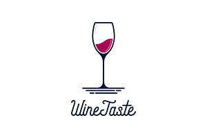 Wine logo design template. Red wine, a Branding & Logo Template by jundio studio
