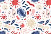 Microbes set and seamless, an Animal Illustration by Good Studio (Thumbnail 7 of 14)