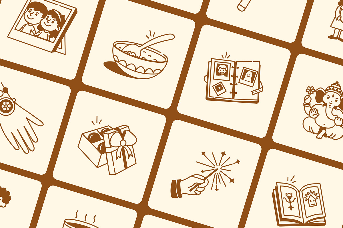 Animated Raksha Bandhan Drawing, an Outline Icon by Vectors Market (Photo 4 of 5)