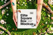 Square Box Packaging Mockup & Hands, a Packaging Mockup by Elite Mockups (Thumbnail 8 of 8)
