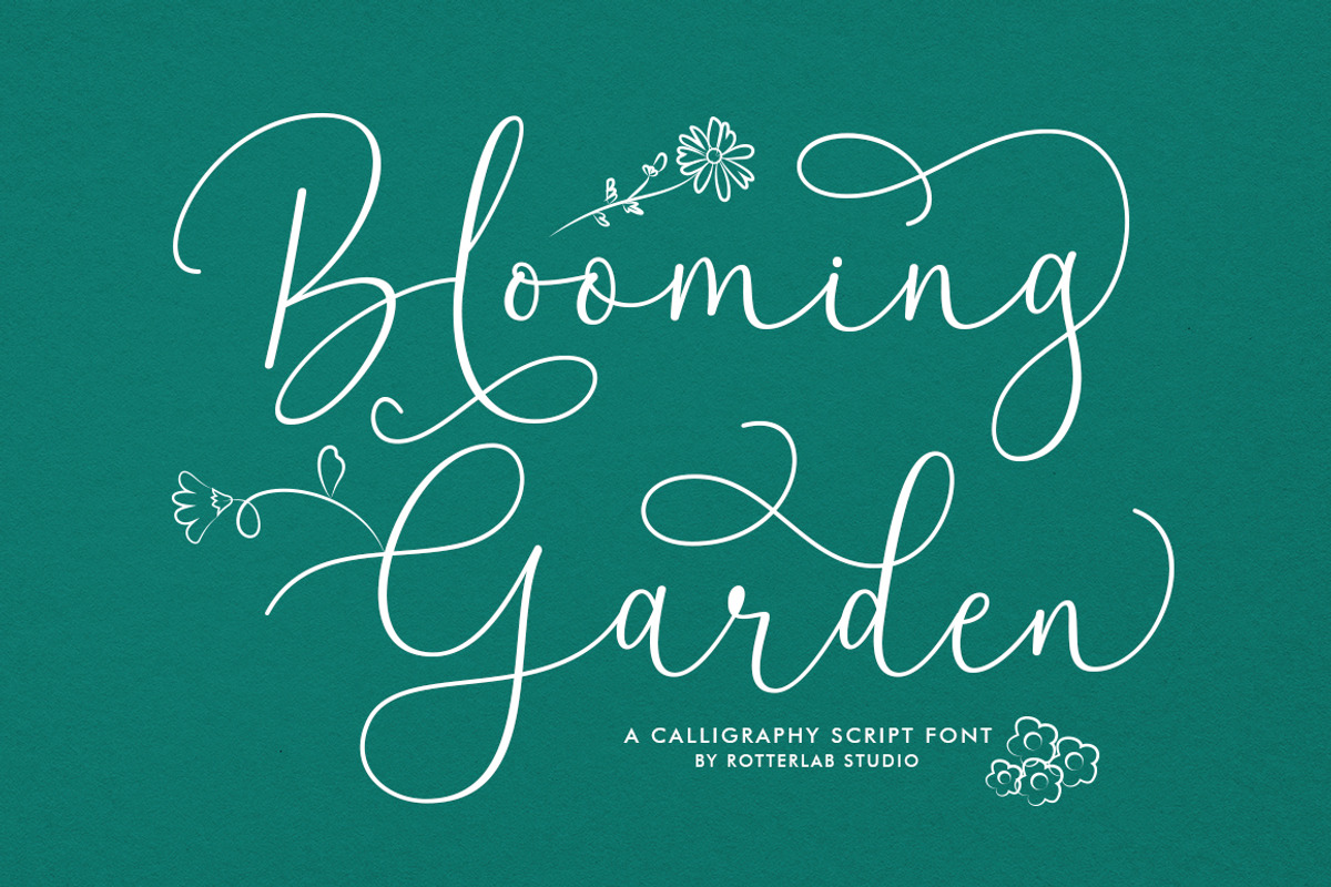 Blooming Garden, a Script Font by Rotterlab Studio (Photo 1 of 16)