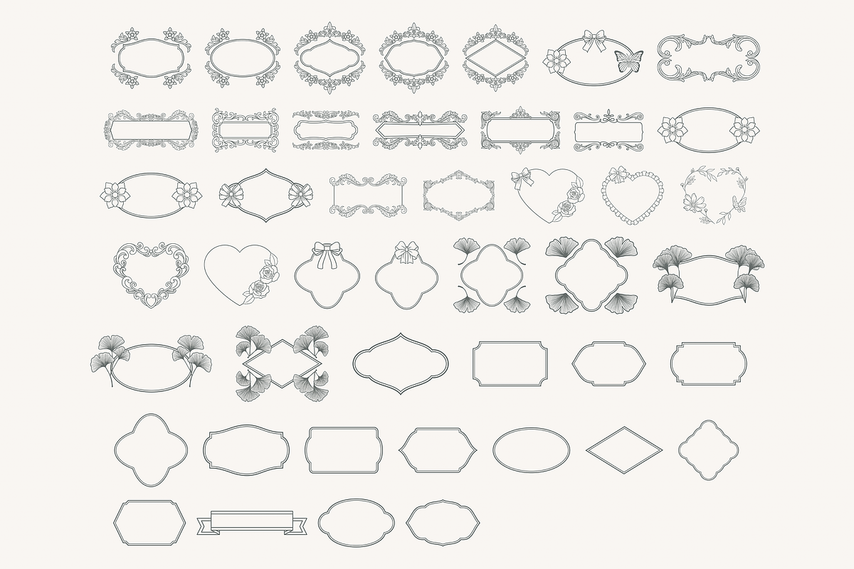 Vintage Ornamental Frames Bundle, a Decorative Illustration by Kusumaillustration (Photo 5 of 11)