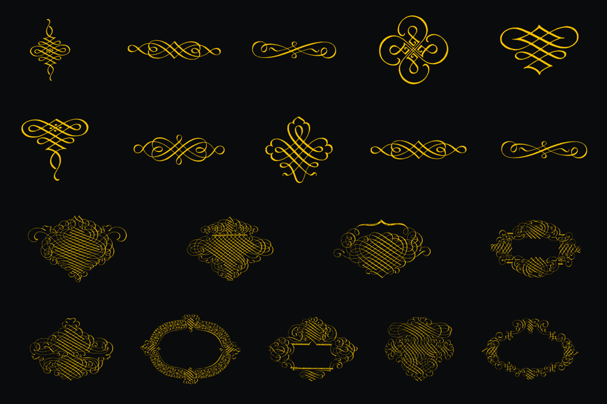 CalligraphiaLatina, ornaments preview 3