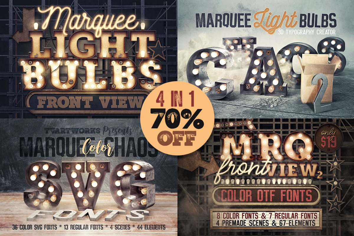 SALE Marquee Light Bulbs - All in 1, a Background Graphic by TVartworks (Photo 57 of 57)