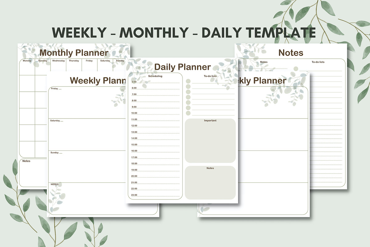 Monthly Planners & Schedules, a Stationery Template by Journal w Sushii (Photo 1 of 2)