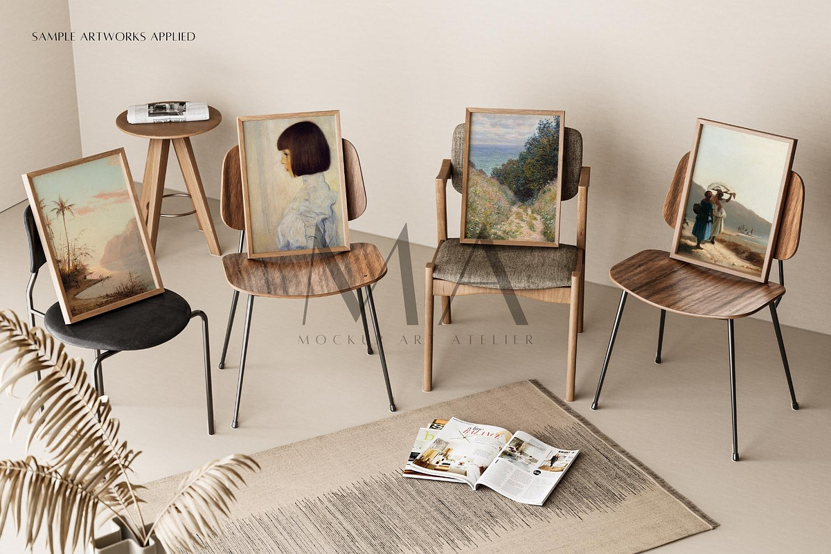 24 Vintage Frame Mockup Bundle, a Household Mockup by Mockup Art Atelier (Photo 18 of 28)