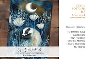 Cyanotype Woodland Paintings, a Background Graphic by The Dutch Lady Designs (Thumbnail 3 of 7)