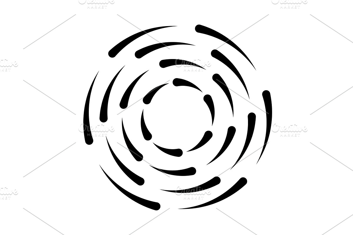 Halftone speed lines circle, an Illustration by Things for designers