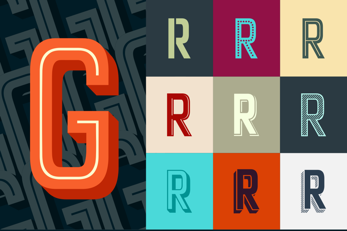 Goldana Fonts + extras preview 2