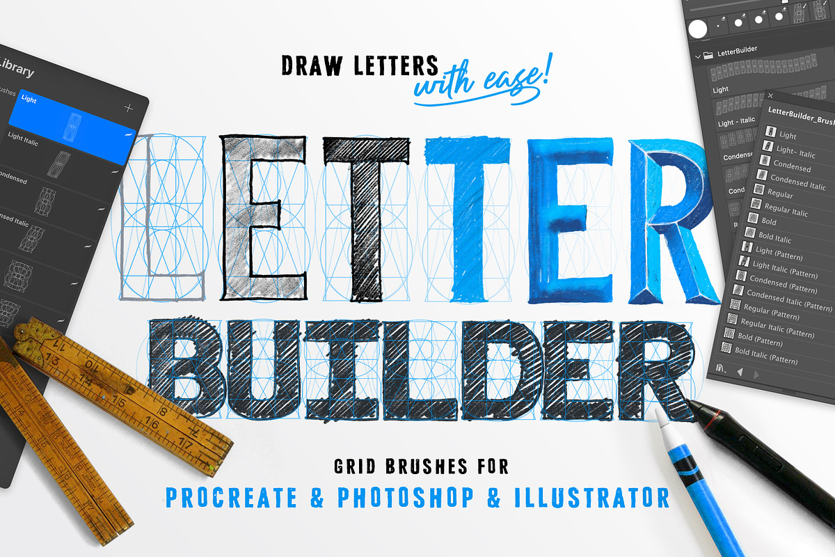 LetterBuilder - Draw letters easily!, a Brush Add-On by Ian Barnard (Photo 1 of 9)
