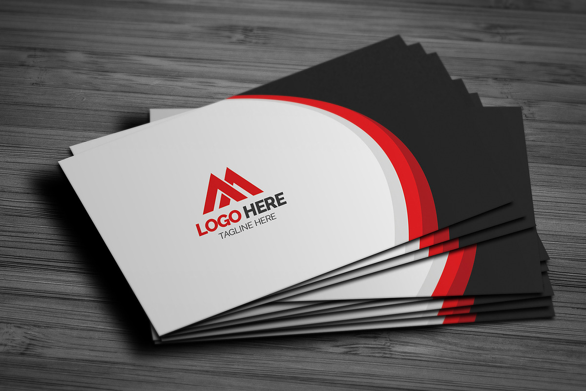 Red Wavy Business Card Template, a Business Card Template by Saman Osama (Photo 3 of 3)