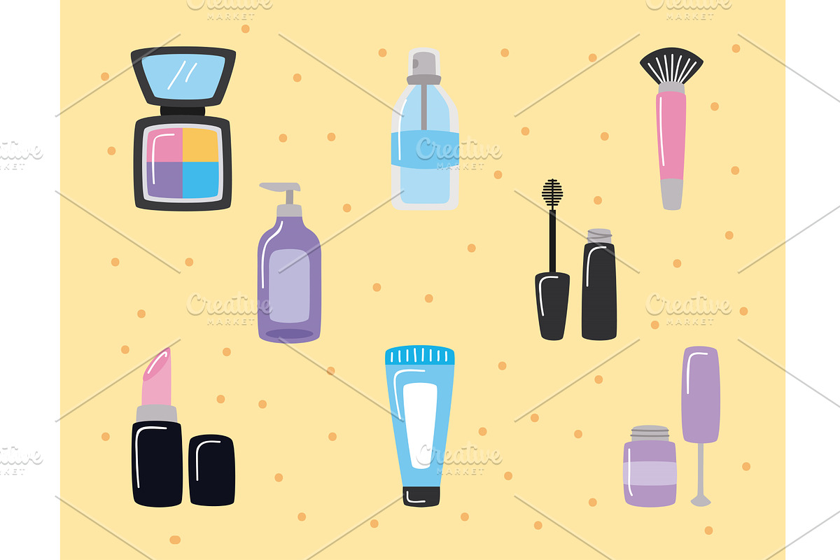 eight beauty salon icons, an Object Illustration by studiogstock
