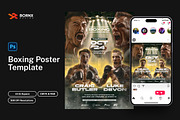 Boxing Poster Template, a Flyer Template by Bornx Design (Thumbnail 1 of 6)