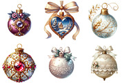 Victorian Christmas Balls Clipart, an Illustration by DreamArtGraphic (Thumbnail 6 of 6)