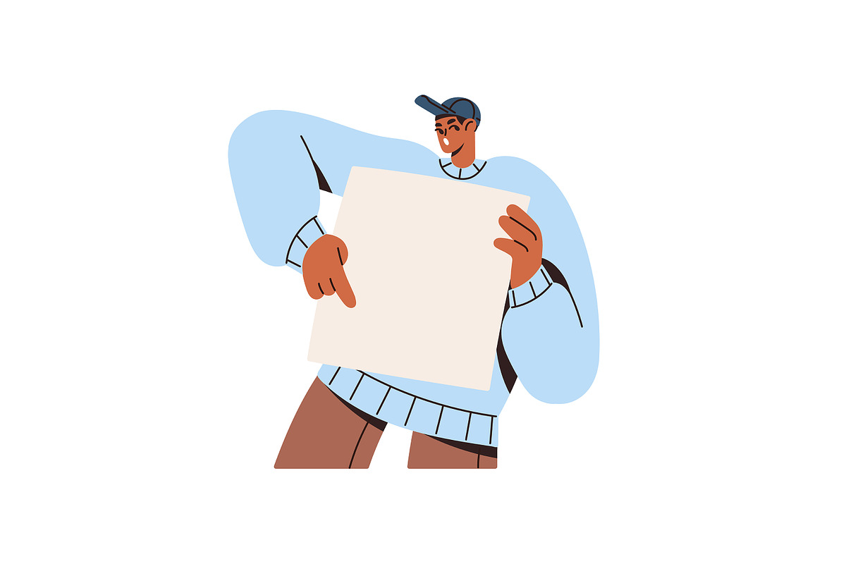 People with blank ad banners set, an Illustration by PaperTrident (Photo 10 of 17)
