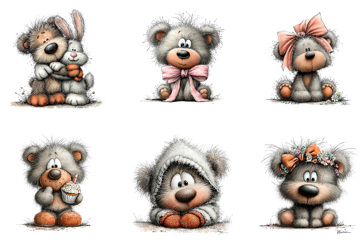 Big Teddy Bear Bundle, a Seasonal Illustration by CreationArt (Photo 4 of 5)