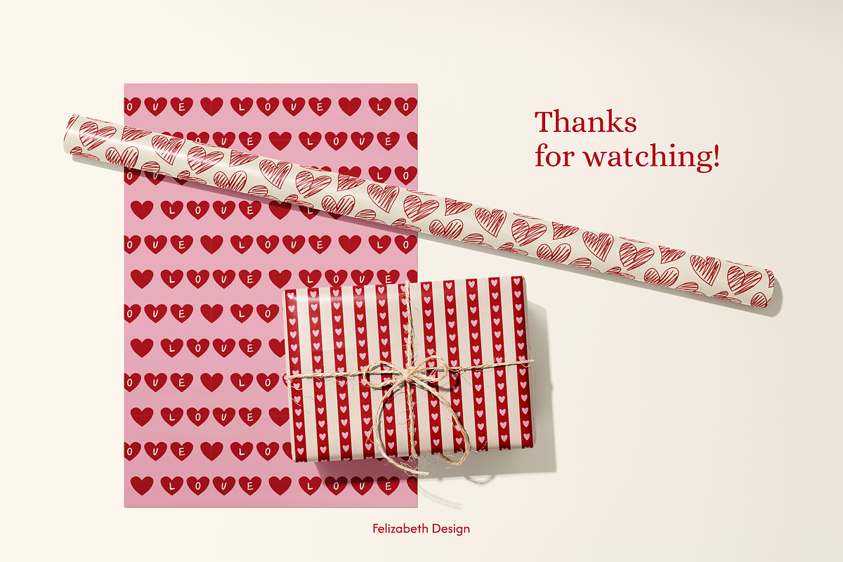 Valentine's Day Pattern Collection, a Pattern Graphic by Felizabeth Design (Photo 10 of 10)