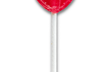 Red heart shaped lollipop isolated on white background, a Food & Drink Photo by GoodGoods
