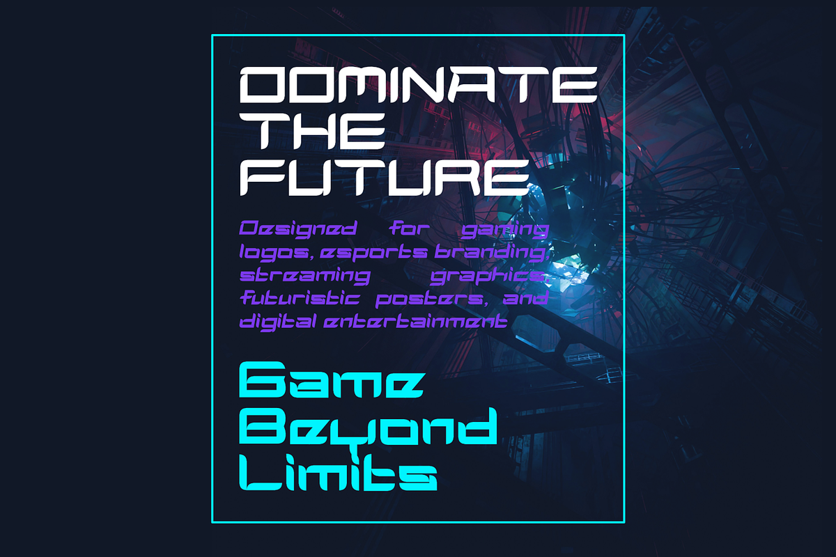 Vorixon Futuristic Display Font, a Sans Serif Font by mesuka (Photo 3 of 5)