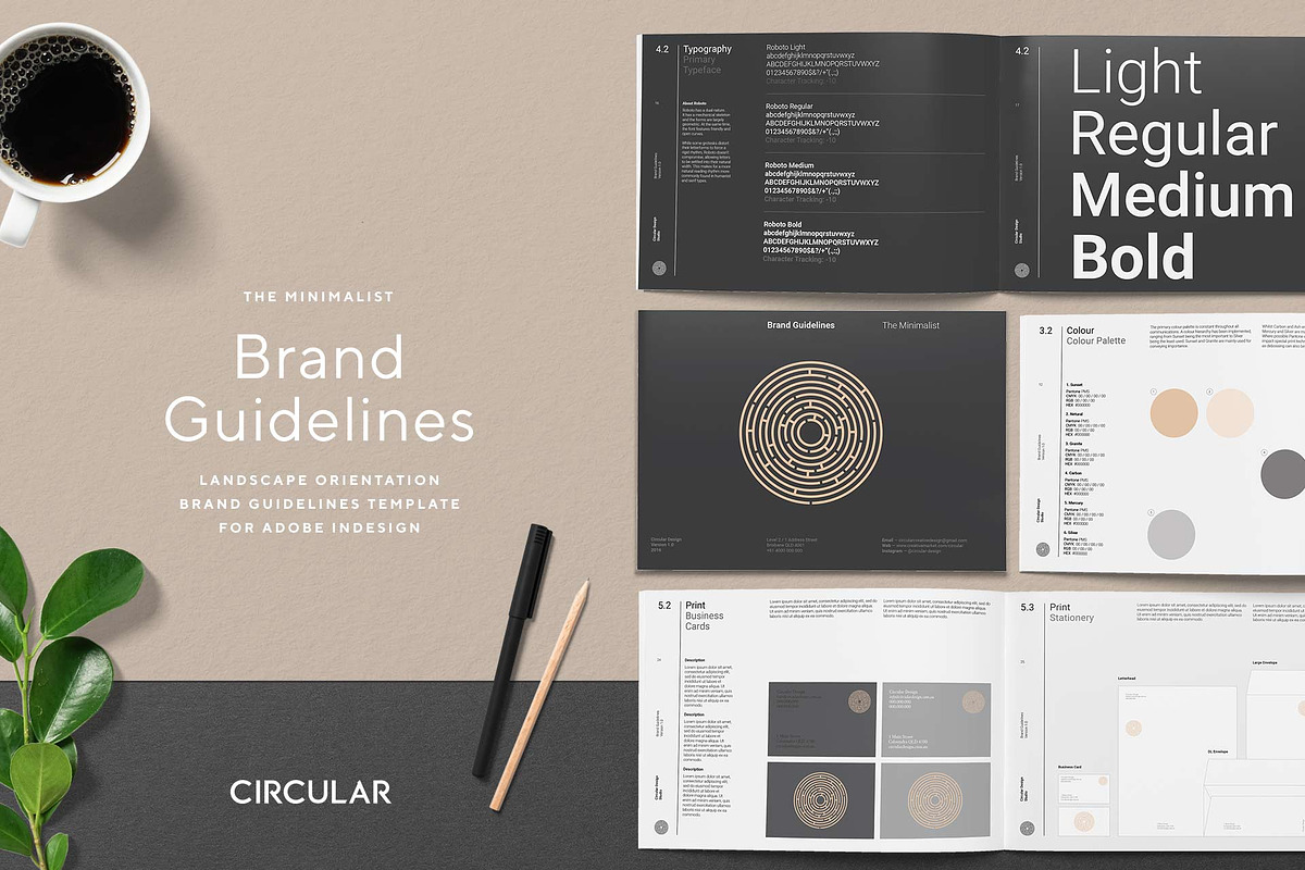 THE MINIMALIST / Brand Guidelines, a Brochure Template by Circular (Photo 3 of 11)
