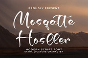 Mosqatte Hosller, a Script Font by Integritype Studio (Thumbnail 1 of 15)