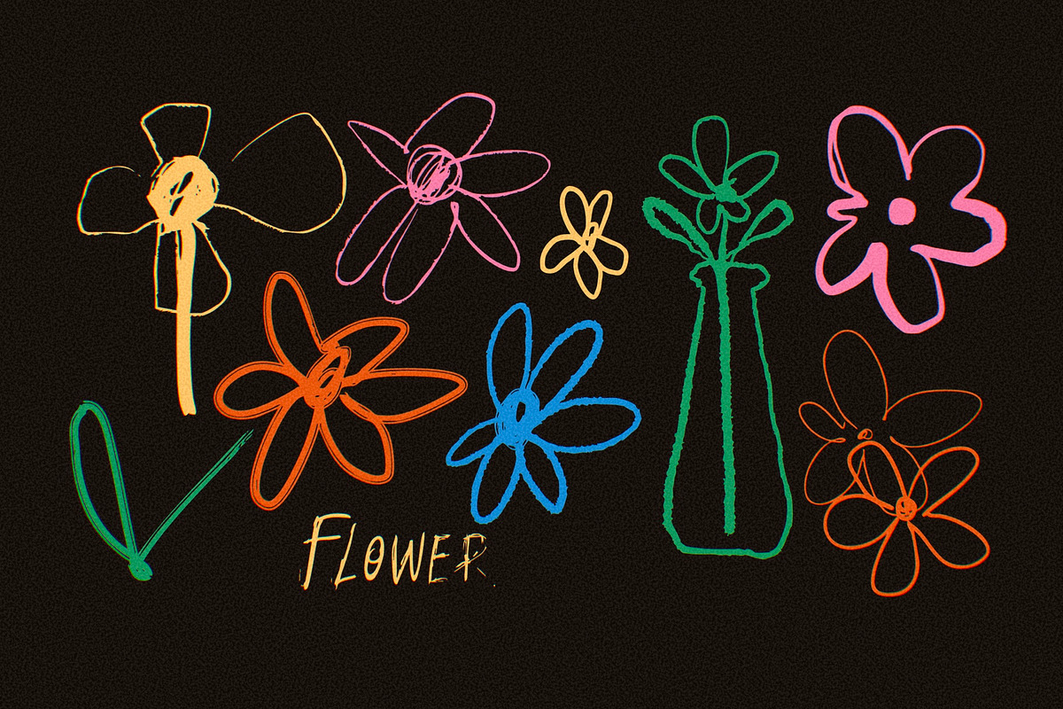 Scribbled flowers, a Decorative Illustration by Twisted Tail (Photo 4 of 6)