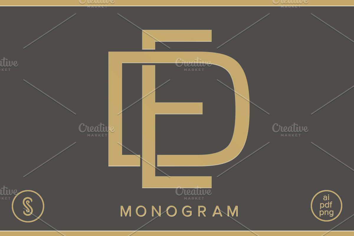 DE Monogram ED Monogram, a Branding & Logo Template by Shuler Studio