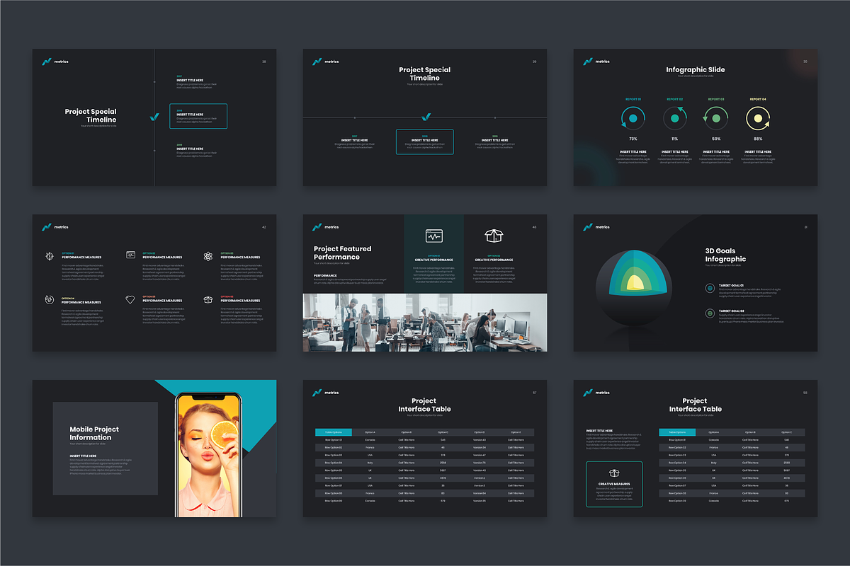 Metrics Infographic Powerpoint, a Presentation Template by Reshapely (Photo 7 of 11)