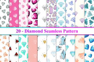Diamond Seamless Pattern, a Pattern Graphic by Digital Studio