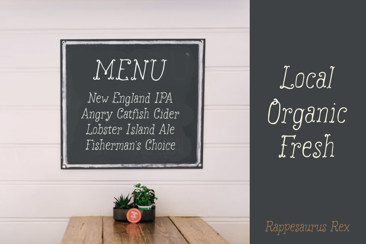 Rappesaurus Rex Display Font preview 7