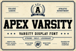 APEX VARSITY, a Slab Serif Font by Wow Magic