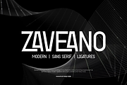 Zaveano - Ligatures Font, a Sans Serif Font by QR Design Studio (Thumbnail 1 of 8)