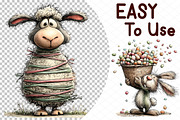 Whimsical Easter Animals Clipart, an Illustration by cherrydesign (Thumbnail 4 of 4)