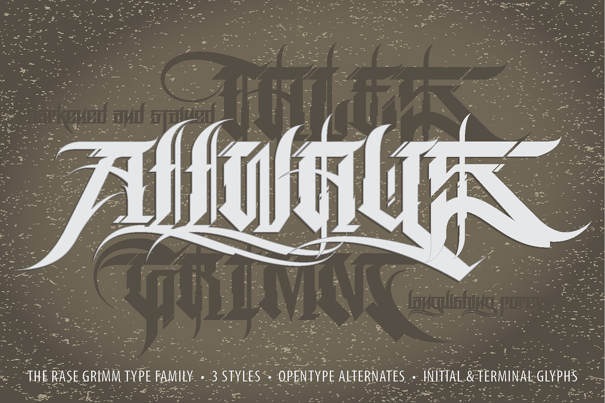 Rase Grimm - 3 Font Family