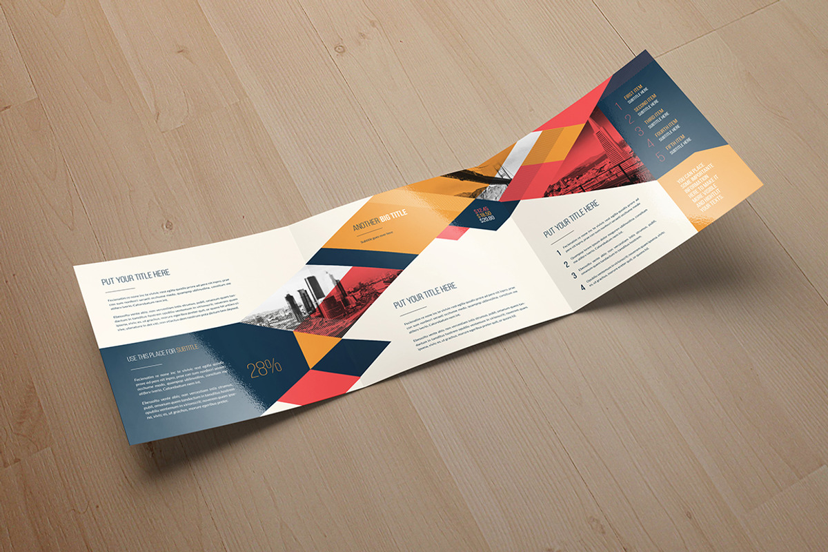 Vintage Square Trifold Brochure, a Brochure Template by maria.giorgi (Photo 2 of 5)
