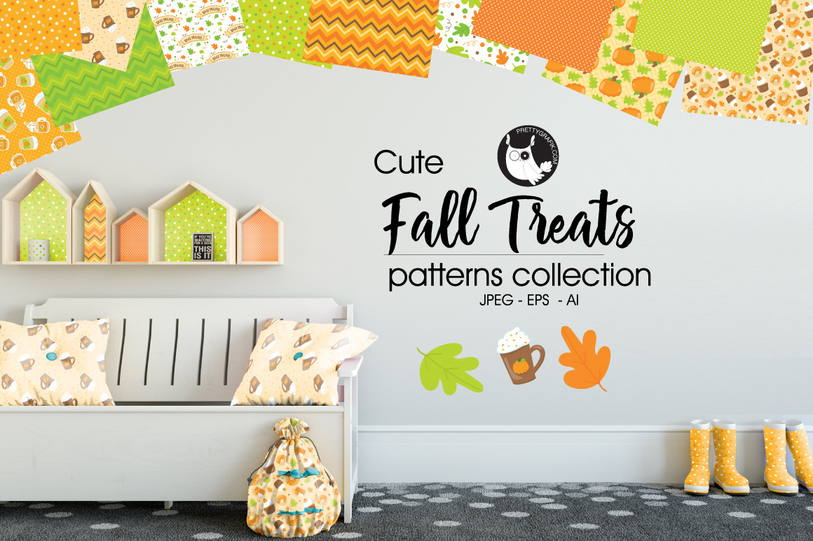 FALL TREATS Pattern collection, a Pattern Graphic by PrettyPatterns