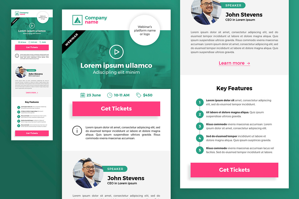 Webinar Email Invitation PSD, an Email Template by Better Be a Designer (Photo 2 of 4)
