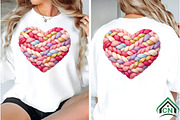 Glitter Crochet Yarn Valentine Heart, an Illustration by Craft Nest (Thumbnail 5 of 8)