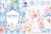 royal bloom watercolor floral set, a Decorative Illustration by Patishop Art (Thumbnail 3 of 10)