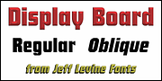 Display Board JNL, a Sans Serif Font by Jeff Levine Fonts (Thumbnail 1 of 5)