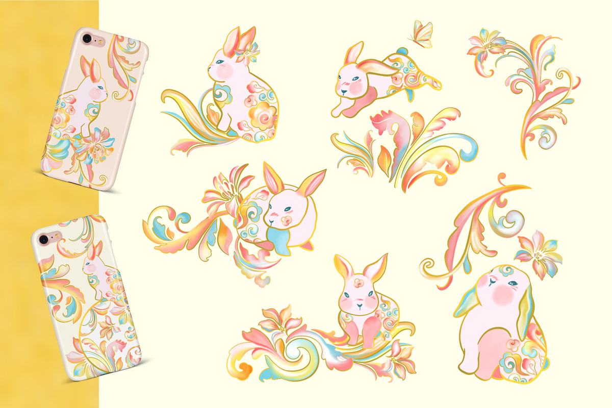 Chinoiserie Rabbit, an Animal Illustration by Rachel Art Studio (Photo 5 of 8)