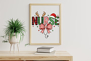Christmas Nurse Medical Coquette Bow, an Illustration by Libby Wishes (Thumbnail 6 of 6)