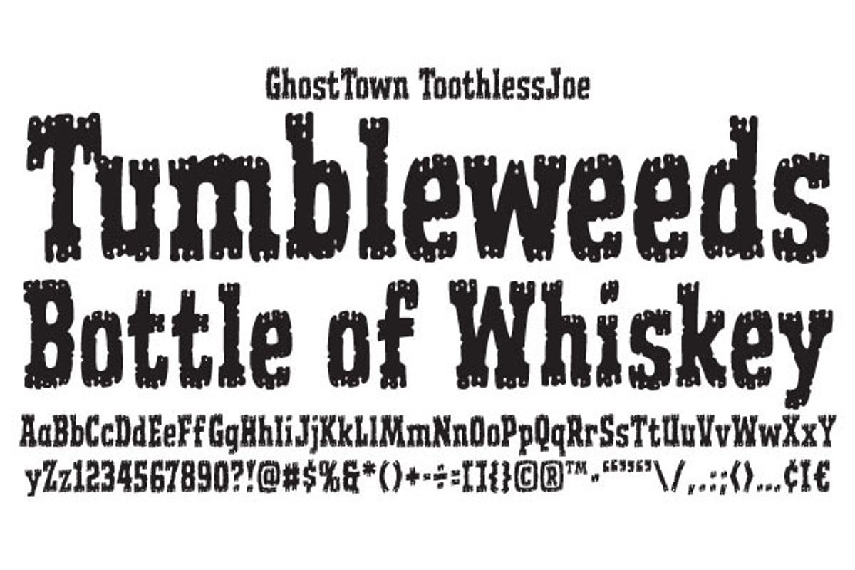 Ghost Town - old west poster font preview 5