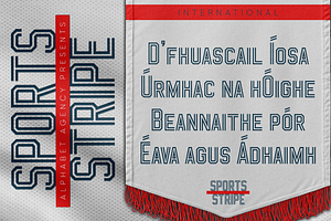 SPORTS STRIPE FONT